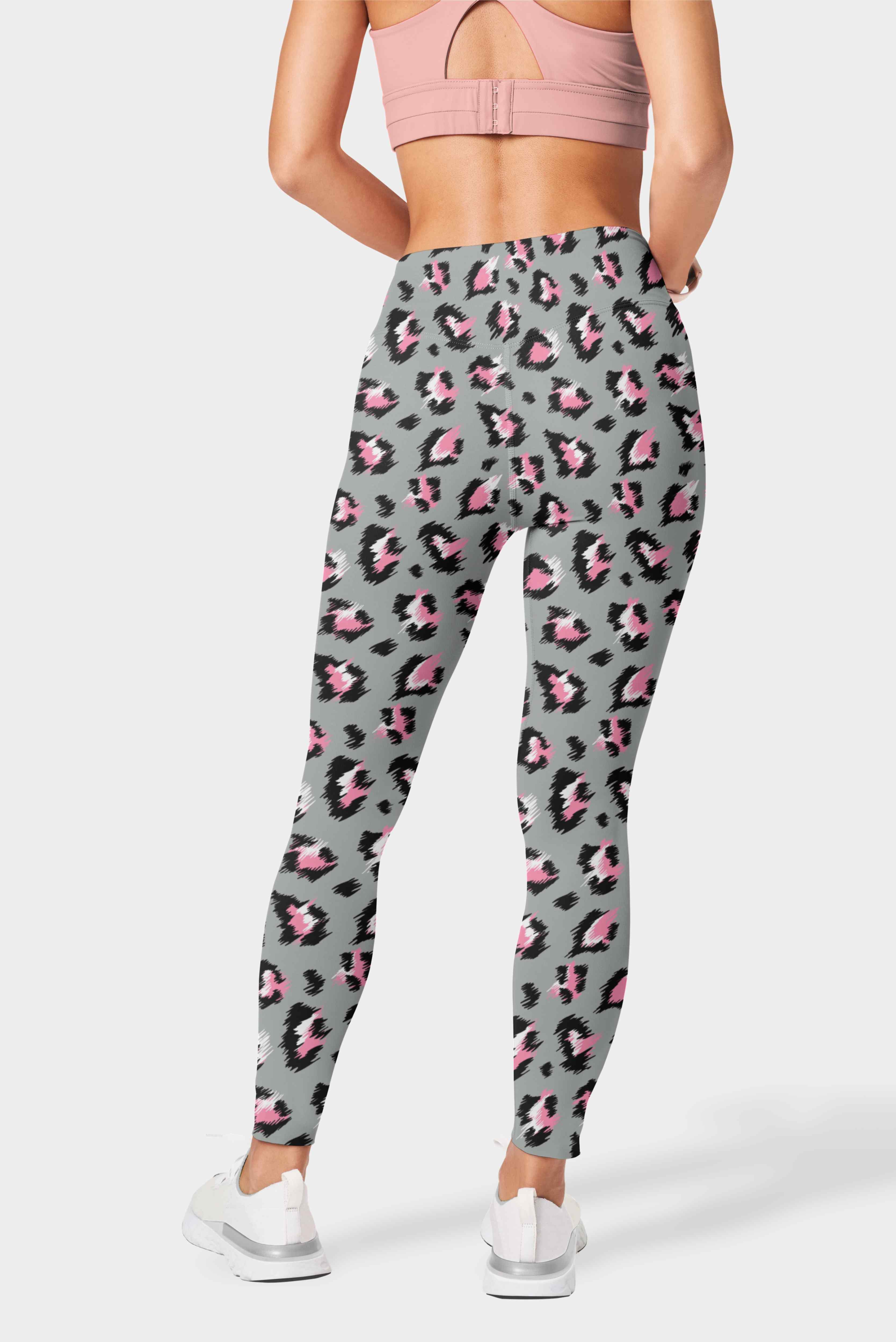Kalonira WildFlex Fashionable Leopard Stylised-Skin Seamless Training Leggings