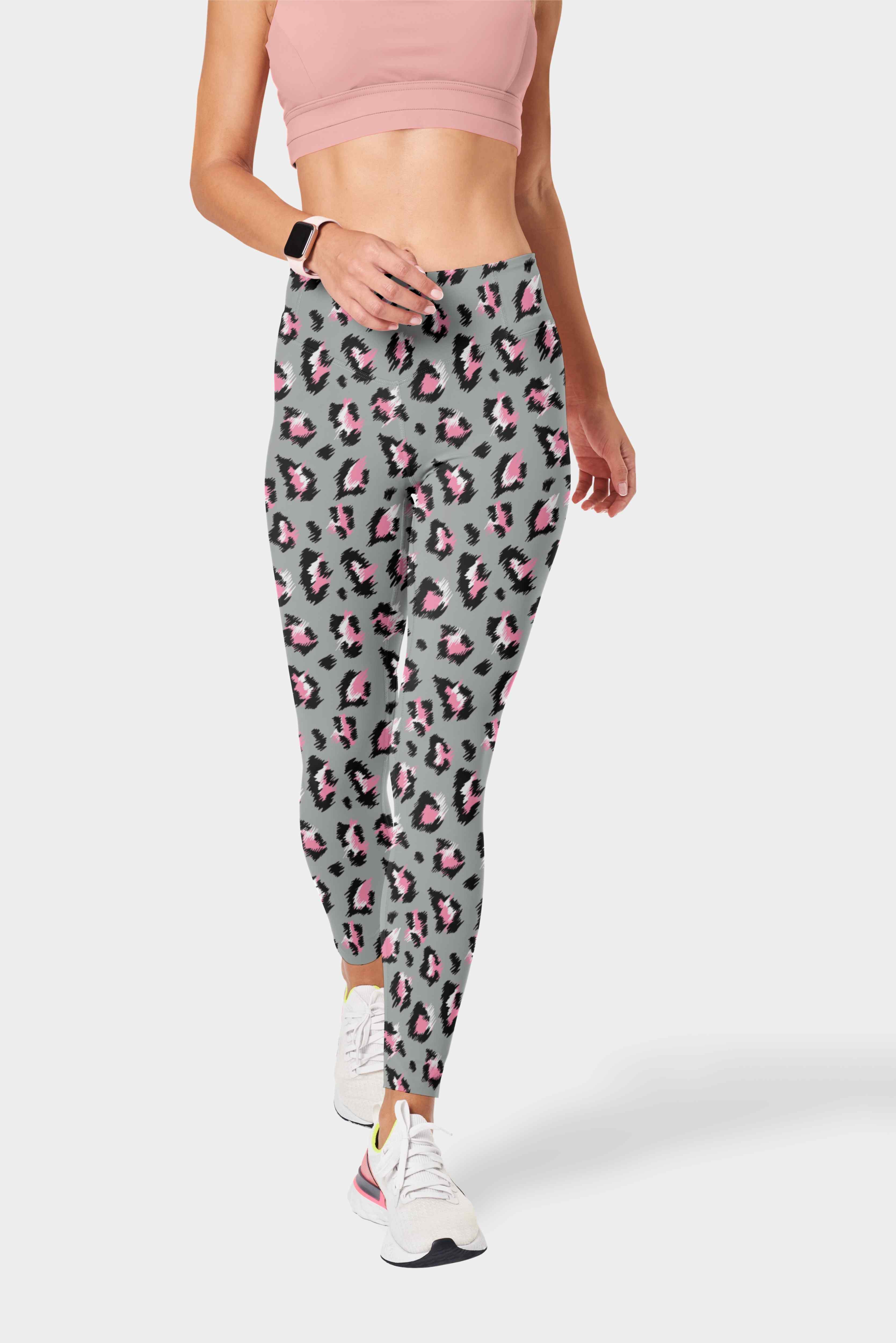 Kalonira WildFlex Fashionable Leopard Stylised-Skin Seamless Training Leggings