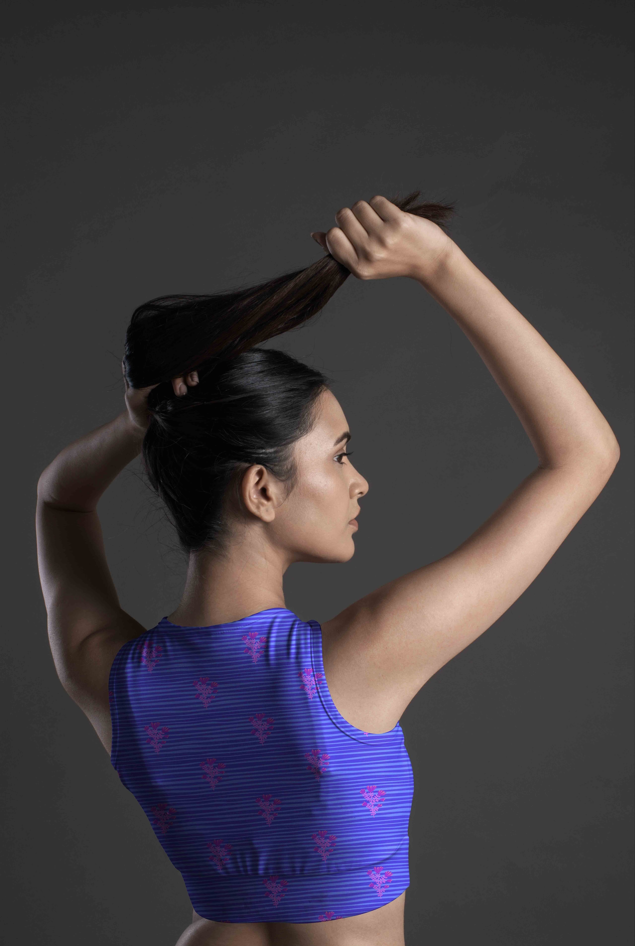 Purple Blossom Sports Bra